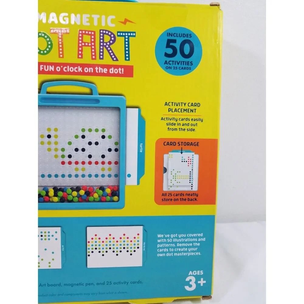 Magnetic Dot Art By Chuckle & Roar 50 Activities on 25 cards Sealed New Ages 3+